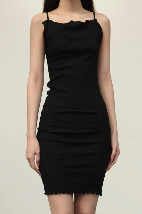 BASERANGE suspender skirt DRRTS-RB-SP24 black